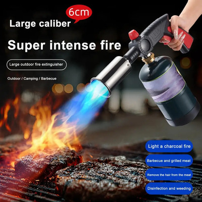 Powerful Propane Torch Gun Kitchen Cooking Searing Charcoal Camp Fire Starter US