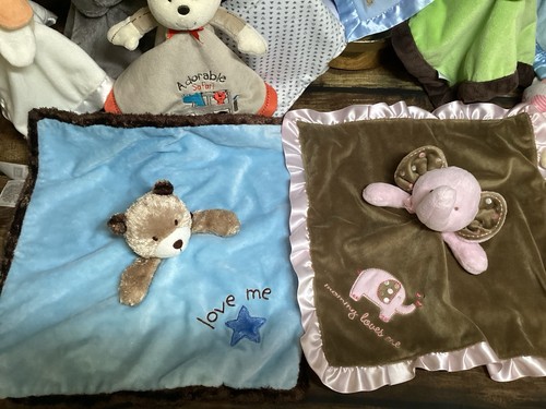 19 ALL Carter’s Security Blanket Lot Some New Fox Dog Elephant Monkey Bear Duck - Picture 8 of 17