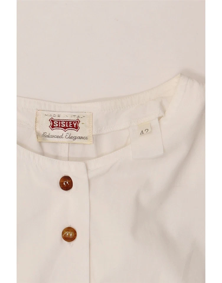 Blusa Camisa Mujer SISLEY IT 42 Mediana Blanca CV09 Foto 3 de 3