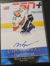 2023-24 Clear Cut Hockey Mackie Samoskevich Ud Canvas Signatures