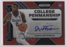 2023-24 Prizm Draft Picks College Penmanship Red 83/99 Dariq Whitehead Auto 4pn
