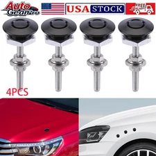 4X Quick Release Latch Bumper Hood License Plate Lock Clip Kit For Racing Car