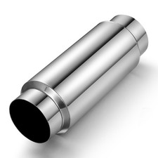 4 Inlet Exhaust Resonator Muffler 14 Length Stainless Steel Weldon 4 Inlet Exhaust Resonator Muffler 14 Length Stainless Steel Weldon