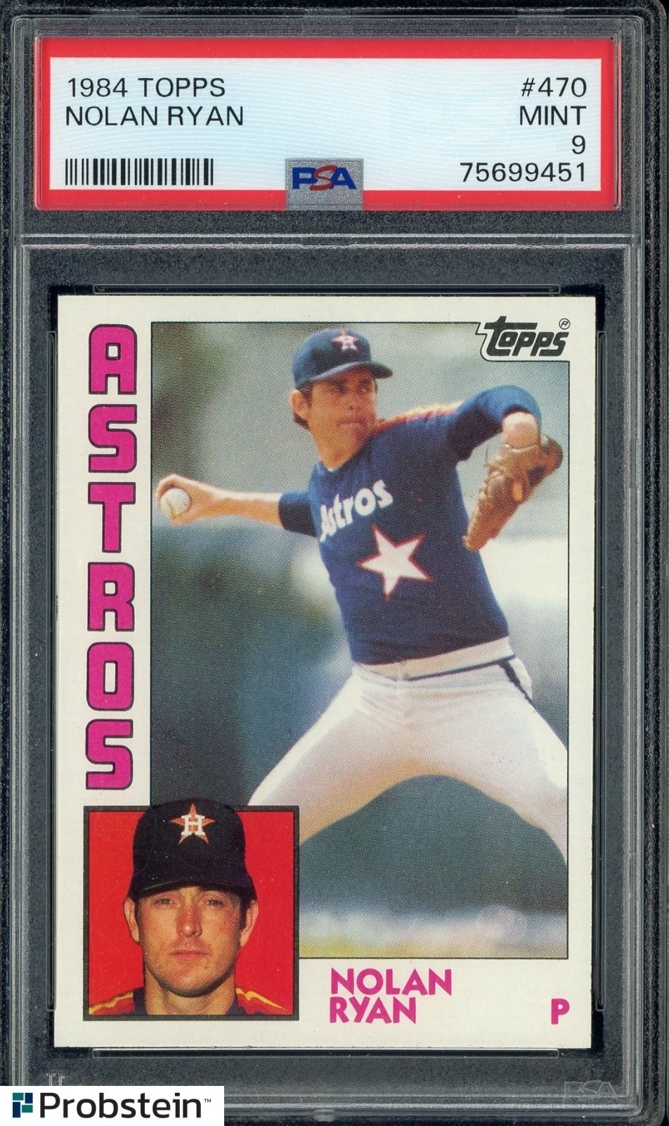 1984 Topps #470 Nolan Ryan Houston Astros HOF PSA 9 MINT
