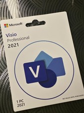Microsoft Visio Professional 2021 1 PC Lifetime Product Key Card