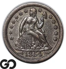 1854 Seated Liberty Dime, Arrows, Nice Album Tone Choice XF++/AU
