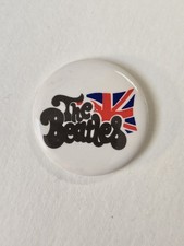 Rare Original The Beatles British English Flag Pinback Button Pin