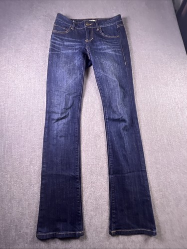CAbi #967L Baby Bootcut Jeans Women’s 2 30x35 Dark Wash Boho City Preppy Blue - Picture 1 of 12