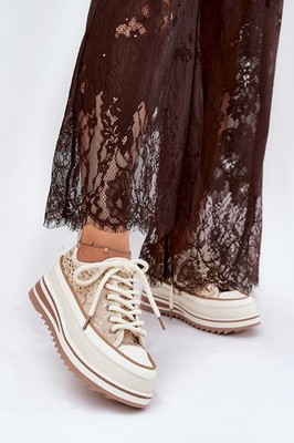 Plateau Sneaker Low-Top Stoff, Model 211353 Step in style
