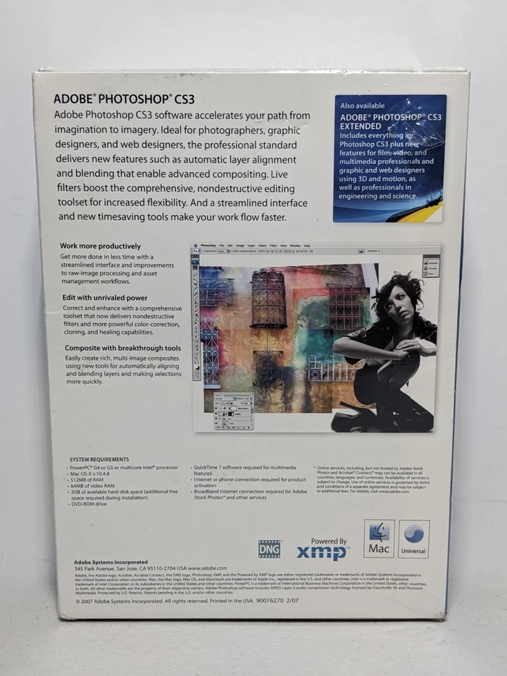 Adobe Photoshop CS3 for Mac P/N 13102498 - Brand New & Sealed - Image 2 of 4