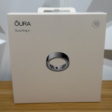 Oura Ring Gen 4 Size 13 Silver  Charger Base read Description 