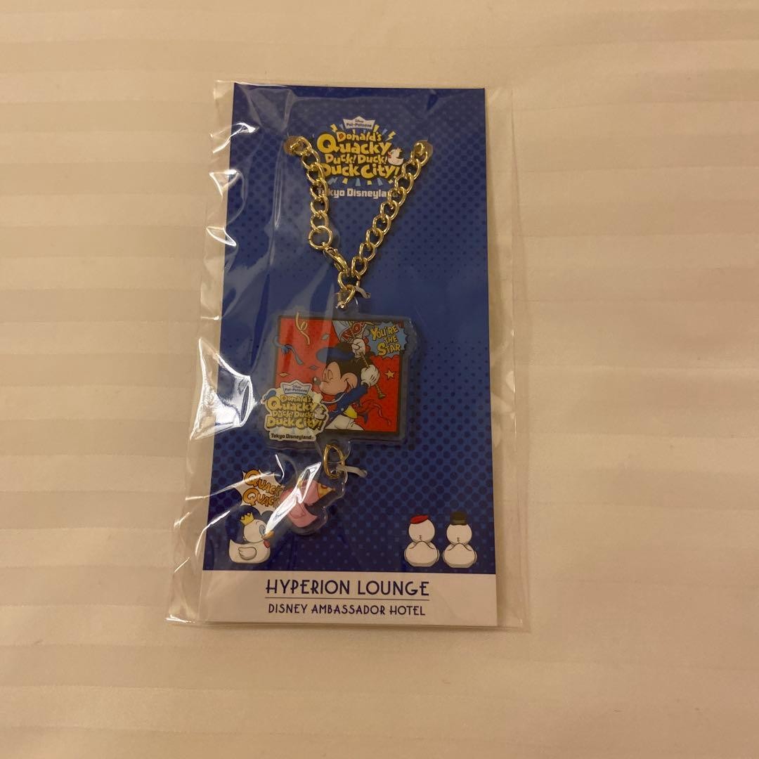 Disney Hyperion Lounge Strap Charm Mickey Mouse and Duck Design Metal Chain