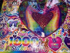 Lisa Frank Giant Activity Sticker Pad, Complete Set Over 1000 Stickers