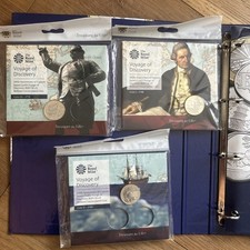 Captain Cook Set of 3 Royal Mint Voyage of Discovery £2 Coins 2018-2020 - RARE
