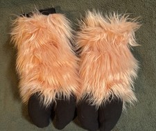 Faux Fur Animal Paw Padded Costume Gloves Beige Black Animals  Nature