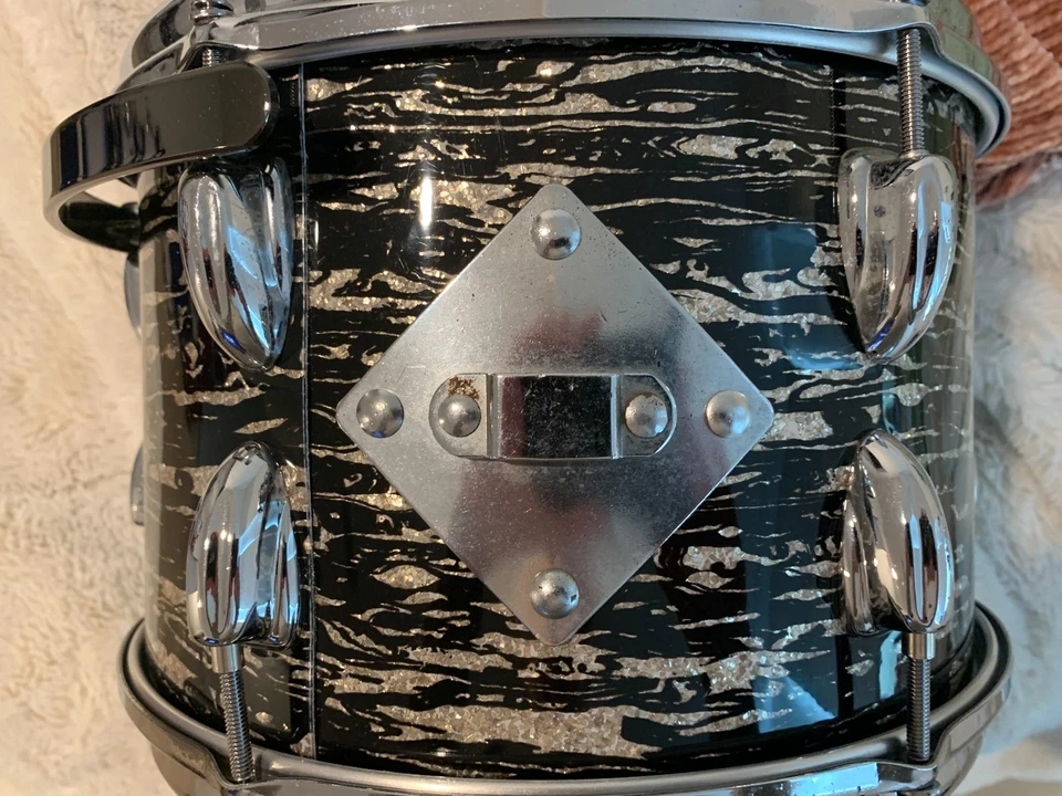 Slingerland 4-piece 3 ply 1960's-1980's - Zebra Glass Glitter - Image 4 of 4