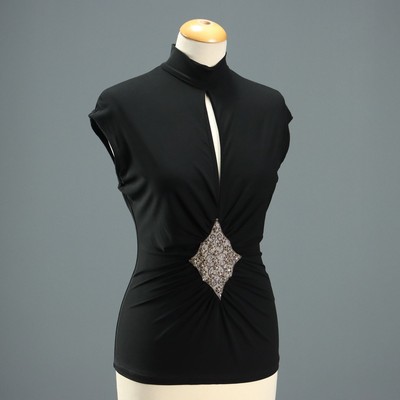 Roberto Cavalli Top Strass Pailletten Gr. 44 Italien Second Hand Originell