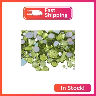 Allstarco Yellow Crafting Gems in Bulk, Jonquil Acrylic Flatback Rhinestones, As