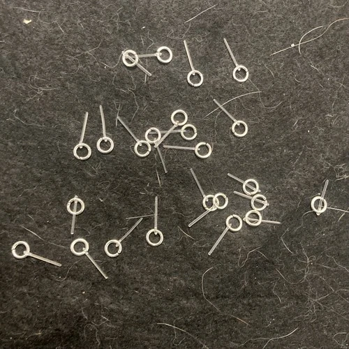 REPRO Barbie Doll Silver Hoop Earrings MINTY ~ 1960's Vintage 12 pairs