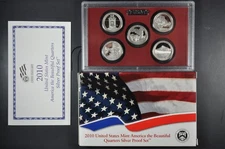 2010 S U.S. Mint 90% Silver Quarter Proof set with original packaging + COA