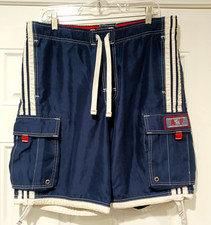 VTG Abercrombie Fitch Tugger Swim Trunks Navy Men's Medium 34x9- NO lining