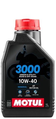 Motul 3000 SAE 10W-40 1 Ltr mineral. 4-Takt Motorradöl