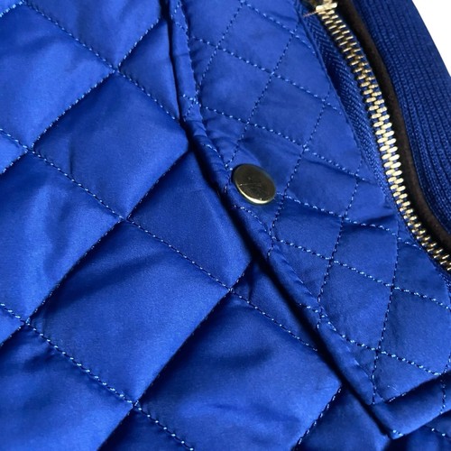 NWT Active USA Womens Quilted Blue Vest Size S Gold Zipper & Snap Full Zip New - Picture 7 of 11