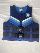Body Glove Neoprene Life Jacket Vest Navy Blue Zip 2 Buckle PFD Watersports