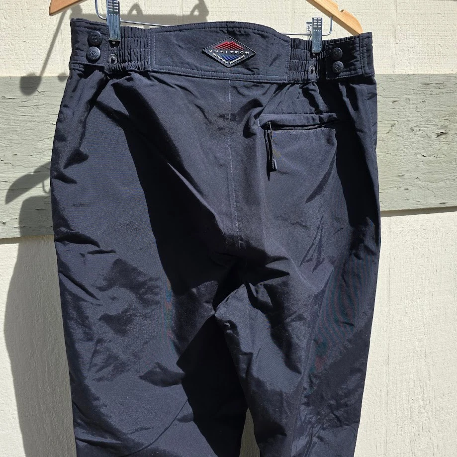Columbia Pants Mens Size Large Black Omni Tech Windbreaker Lightweight Outdoor