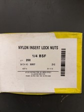 BSF 1/4 inch Nylon lock nuts  200 per box.