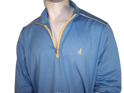 Johnny's - aꕤ*.ﾟ Johnnie-O XXL 1/4 Zip Heathered Blue Poly/Spandex Pullover