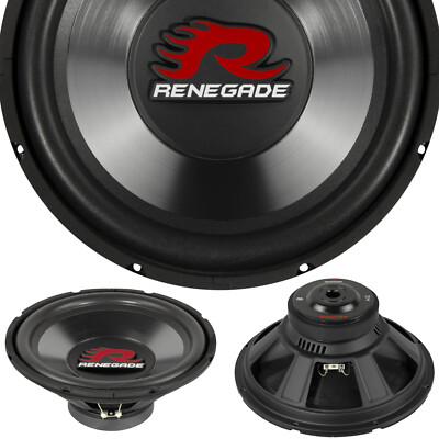 Renegade RXW124 30cm Subwoofer 300 600 Watt RMS MAX 4 Ohm 12'' Auto Bass