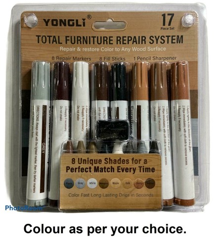 Laminatboden Arbeitsplatte Möbel Reparatur Set Wachssystem für Chips Kratzer - Bild 18 von 38