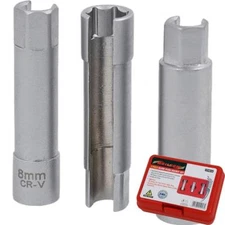 Neilsen 3pc Glow Plug Socket Set Metric 8mm 9mm 10mm Sockets Hub Removal 