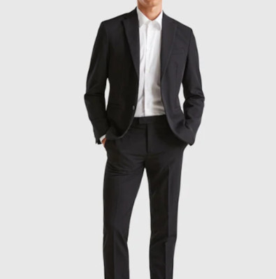 2023 UNITED COLORS OF BENETTON Black Full Suit 38R