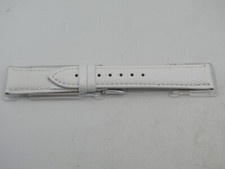 HADLEY ROMA LIZARD GRAIN 16R REGULAR 16mm LADIES WATCH BAND WHITE LS725 wb5