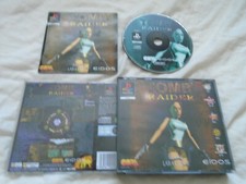 Tomb Raider 1 original PS1 (BIG BOX COMPLETE) black label Sony PlayStation rare