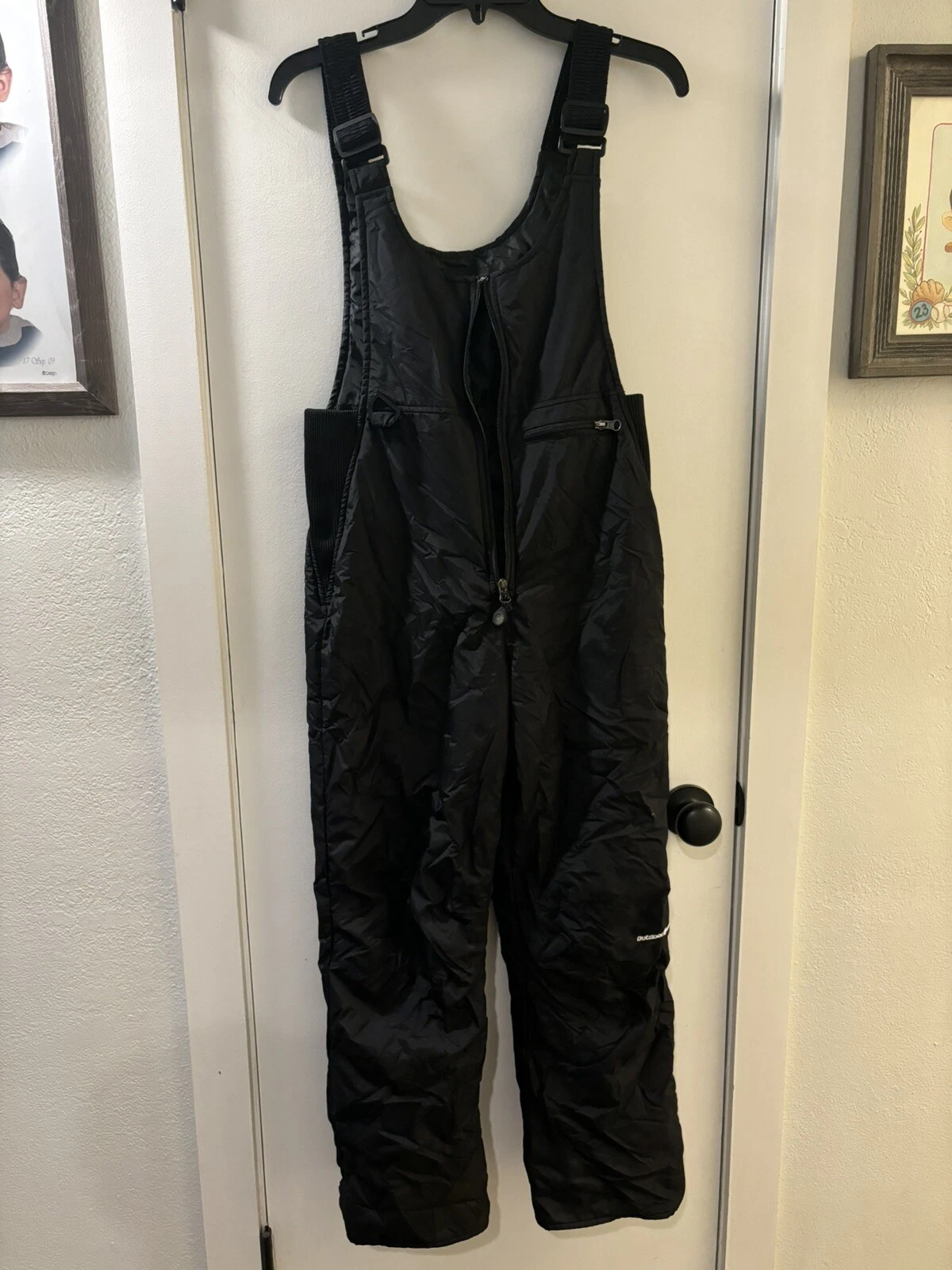 OUTDOOR GEAR Bib Snow Pants Youth Unisex Size Large Black