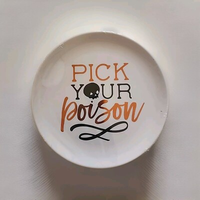 Pick Your Poison Plastic Party Lunch Plates 7.5  Halloween Party Celebration 4ct