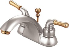 Kingston Brass KB2629 Naples 4-Inch Centerset Lavatory Faucet, Brushed Nickel