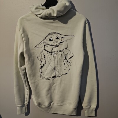 Divided H&M Adult Mens XS Light Green Star Wars Pullover Hoodie