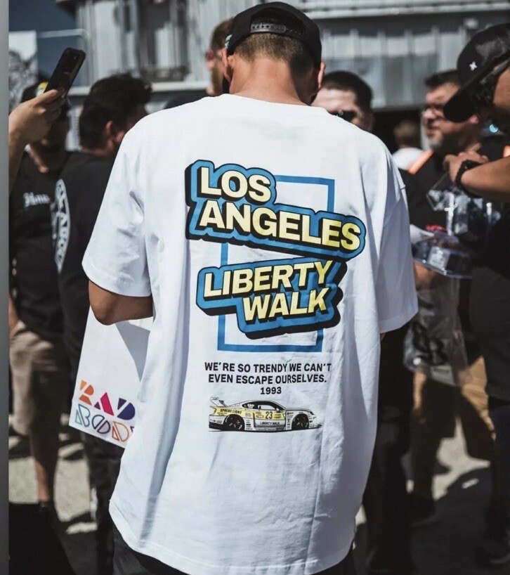 LIBERTY WALK XL Tシャツ Limited Edition LBWK Japan Custom R34 Car Liberty Walk Black