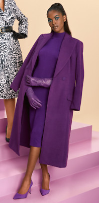 Sergio Hudson for Target purple coat long double-breasted worn only twice SMALL