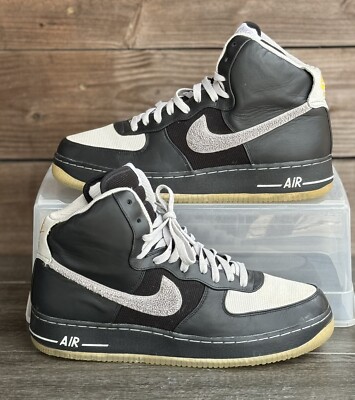 NIKE AF1 82' AIR FORCE 1 iD 444754-991 NIKEiD Tag Black Grey