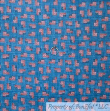 BonEful Fabric FQ Cotton Quilt Navy Blue Red White USA American Flag Small Tiny