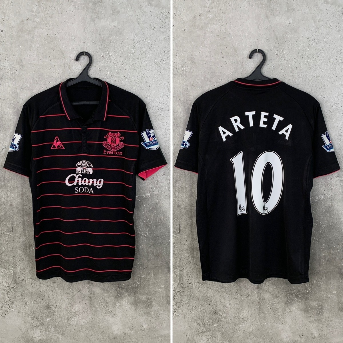 Maillot Extérieur Everton 2010-2011 – Le Coq Sportif, Taille M, Rose, Excellent état