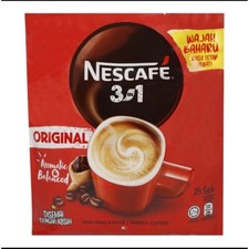 Instant Coffee Nescafe 3 In 1 Original Classic 25 Sticks  ( 3 PACK )