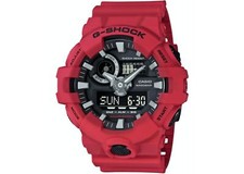 New Casio G-Shock GA700-4 Super Illuminator Ana-Digital 3D Red Men's Watch