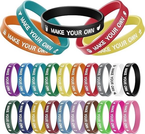 Custom Silicone Wristbands Personalize Engraved Logo/Text Rubber Bracelets - 第 1/57 張圖片
