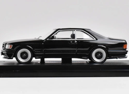 RM 1:64 Black 560 SEC AMG W126 Coupe Sports Model Diecast Metal Car - Picture 9 of 11